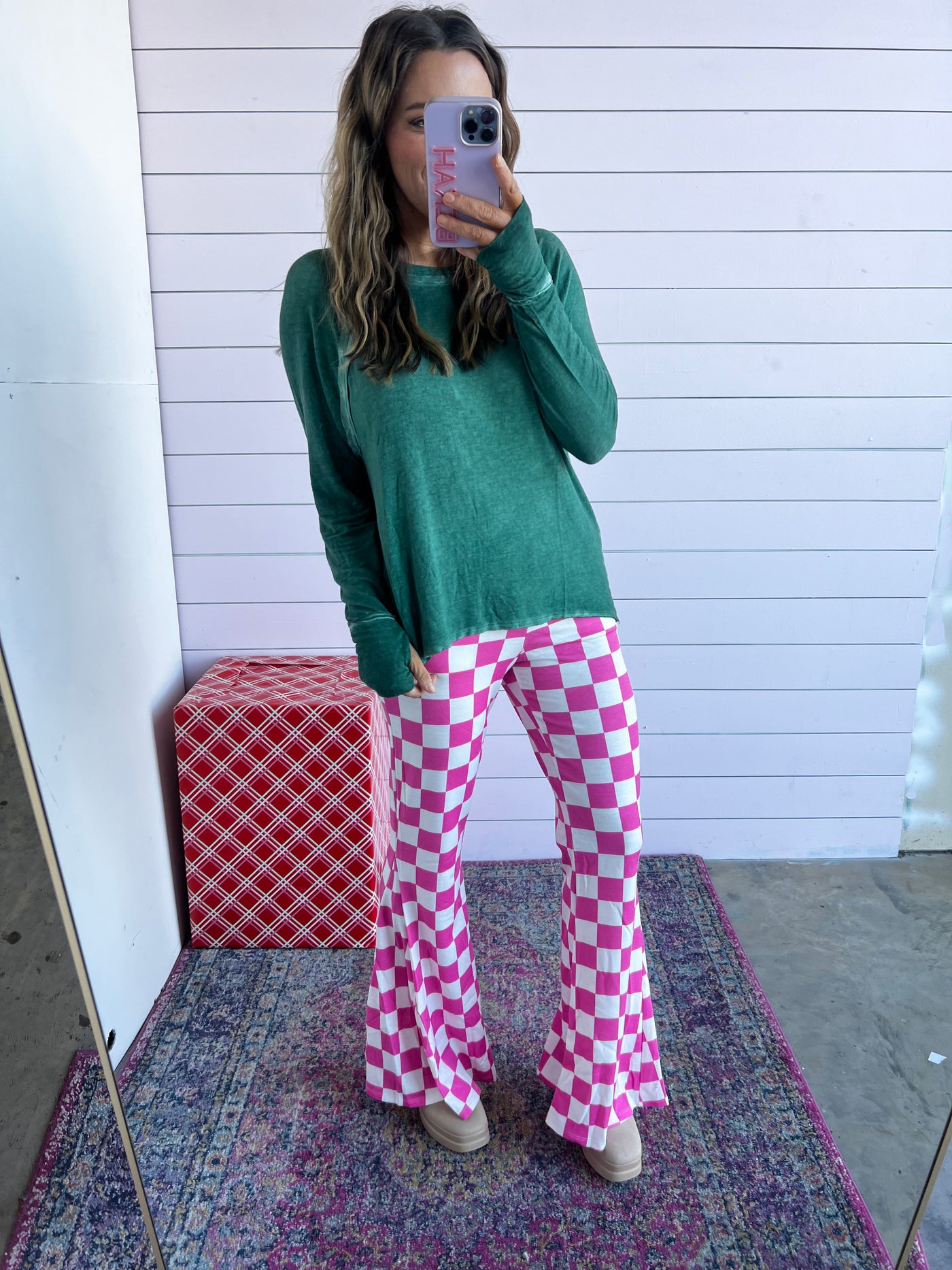 Marcy Check Flare pants