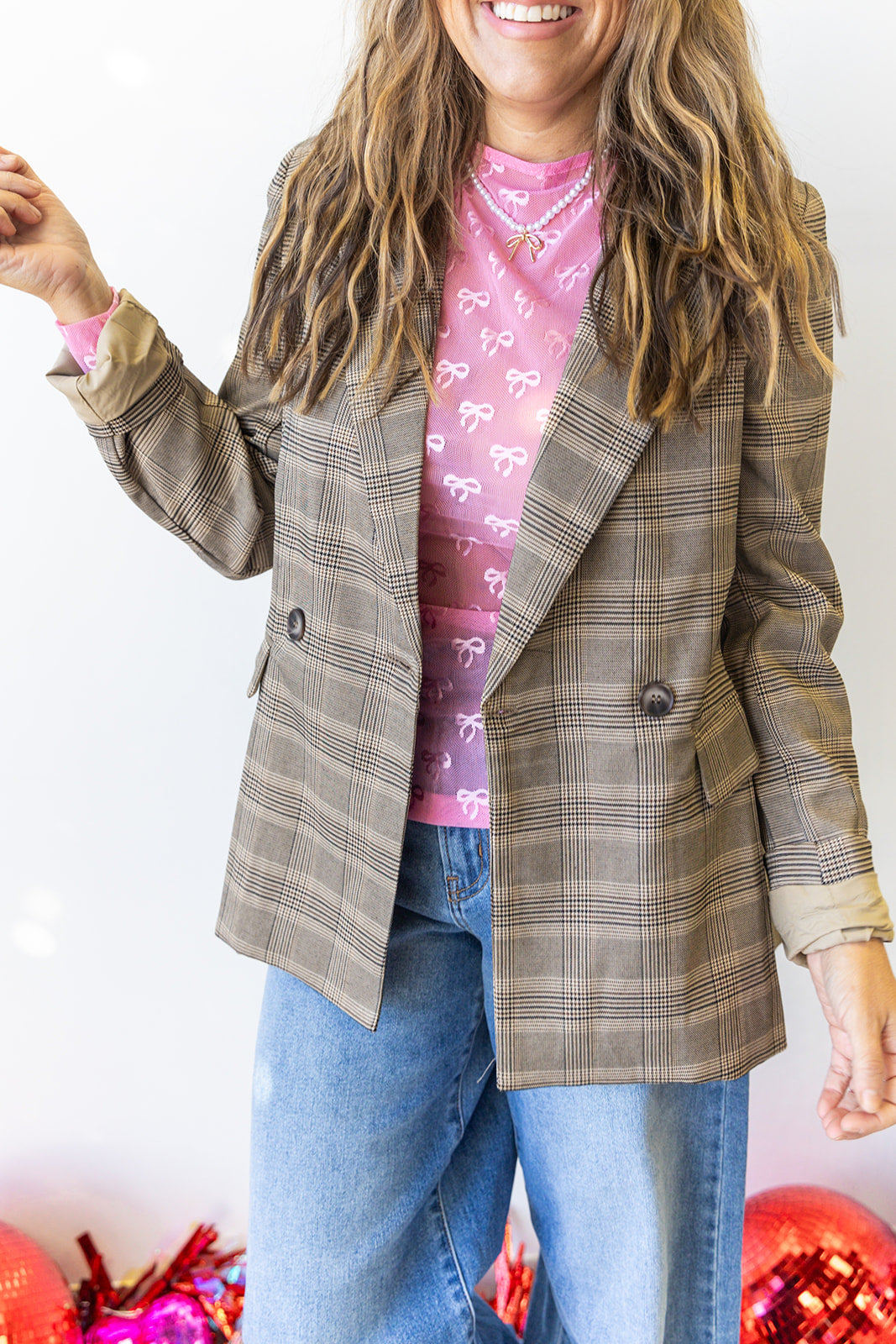 Blaire plaid blazer