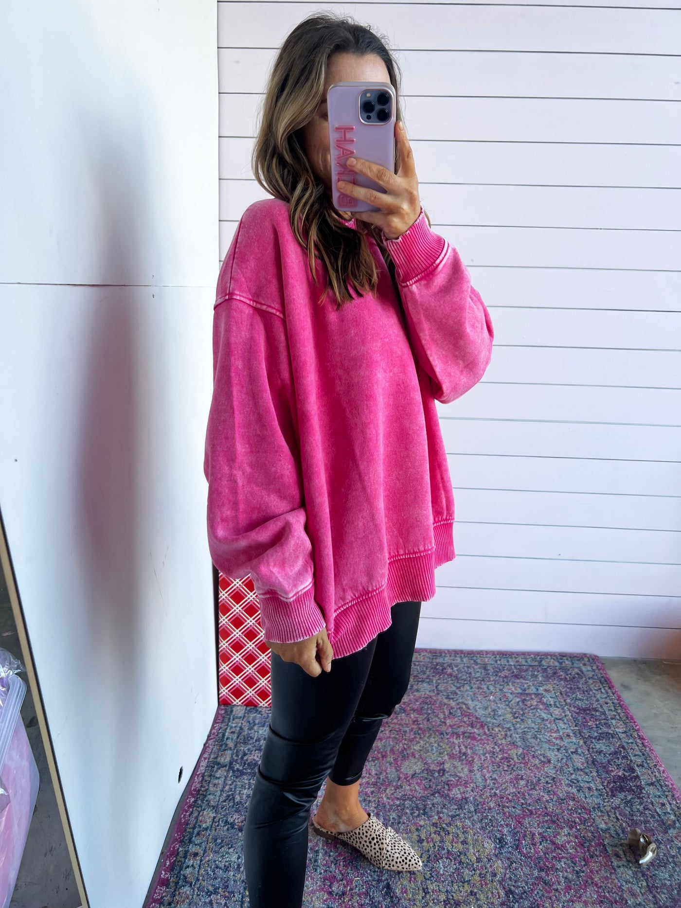 Over the Edge pullover - Fuschia ( pre order)