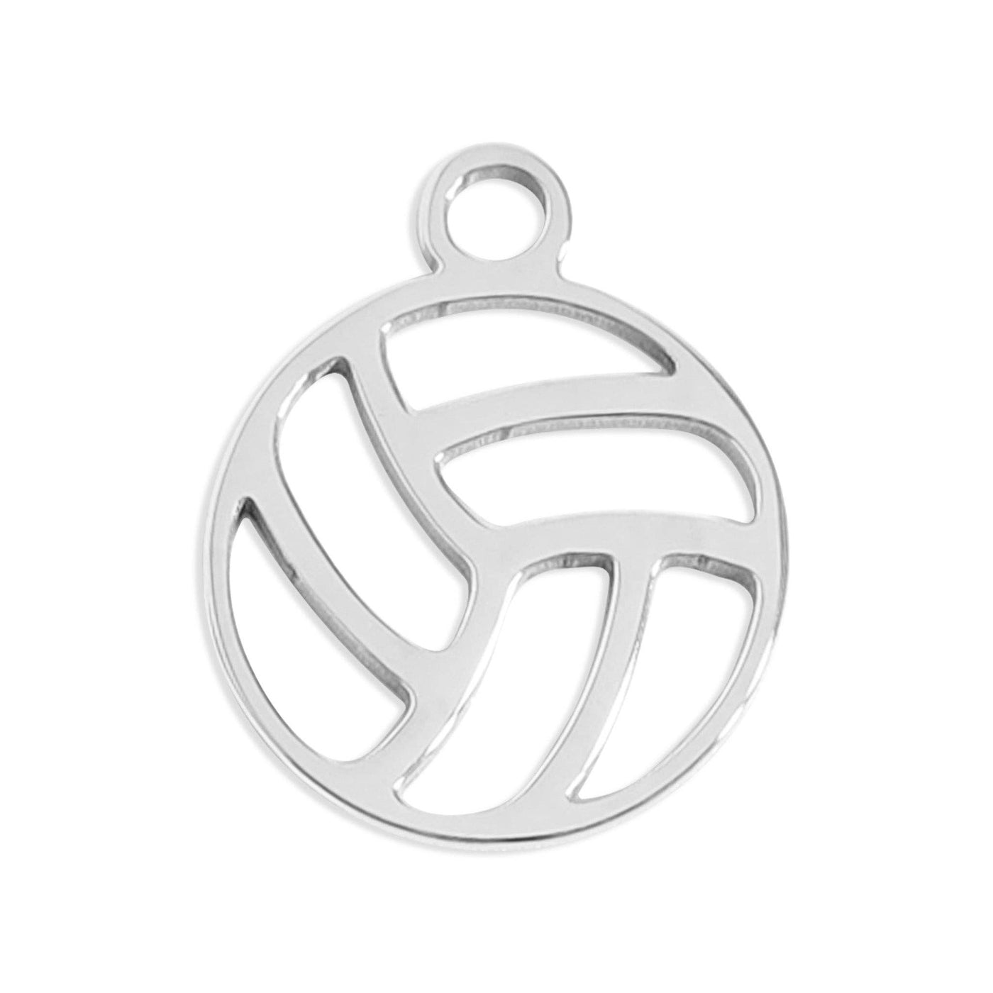 18K Gold PVD Stainless Steel Volley Ball Charm: Gold