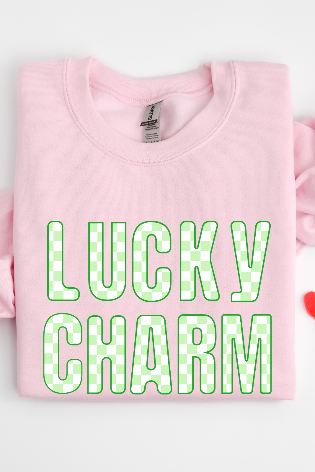 Lucky Charm Sweatshirt- Light Pink