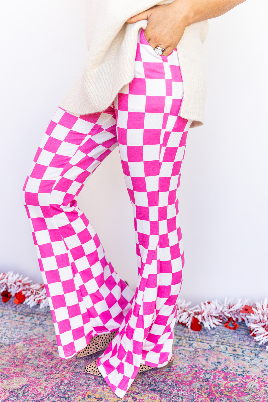 Marcy Check Flare pants