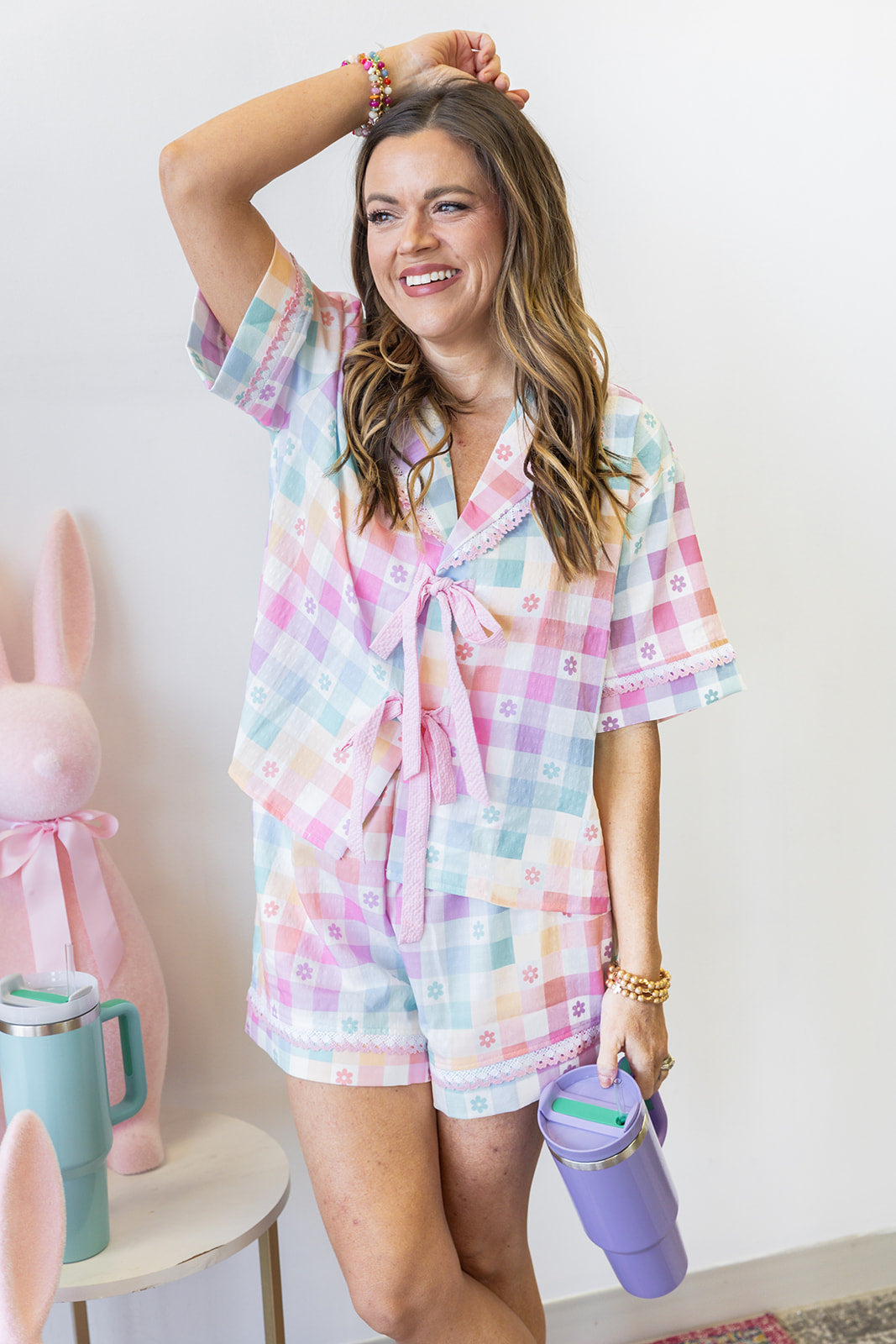 Pastel Daisy Pajama Set