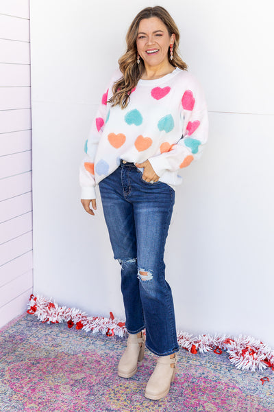 Sweet Like Candy Hearts Sweater