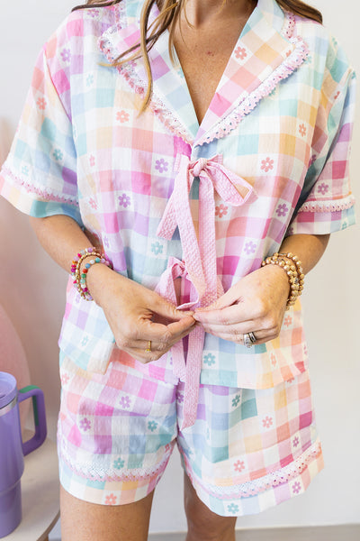 Pastel Daisy Pajama Set