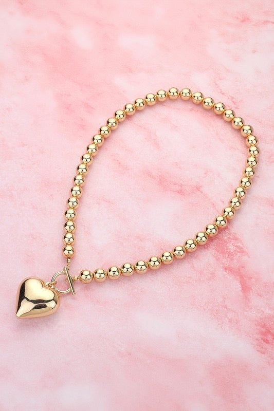 In The heart toggle necklace