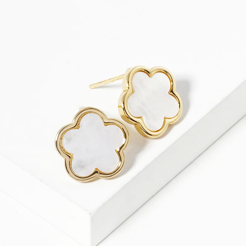 Flower Metal Stud Earrings