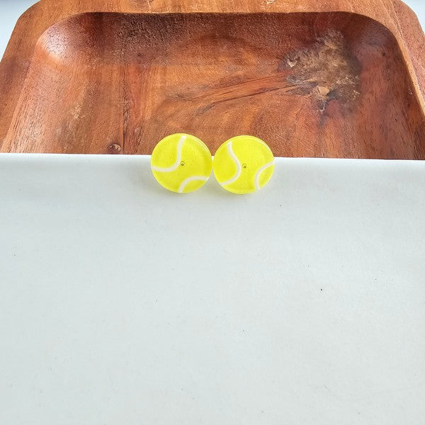 Glitter Tennis Ball Studs