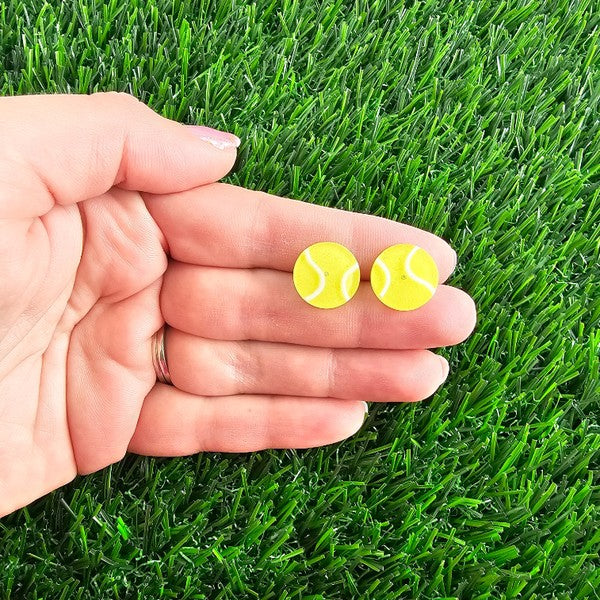 Glitter Tennis Ball Studs