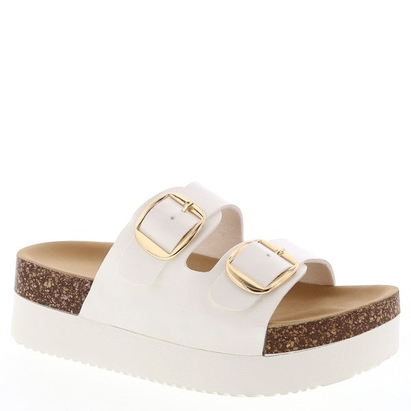 Delicate Platform Sandal- White