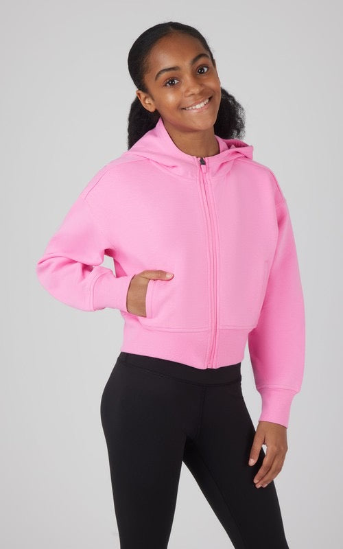 Girls Hooded Scuba pullover