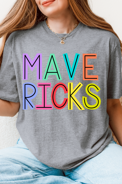 Rainbow Block Mavericks Tshirt