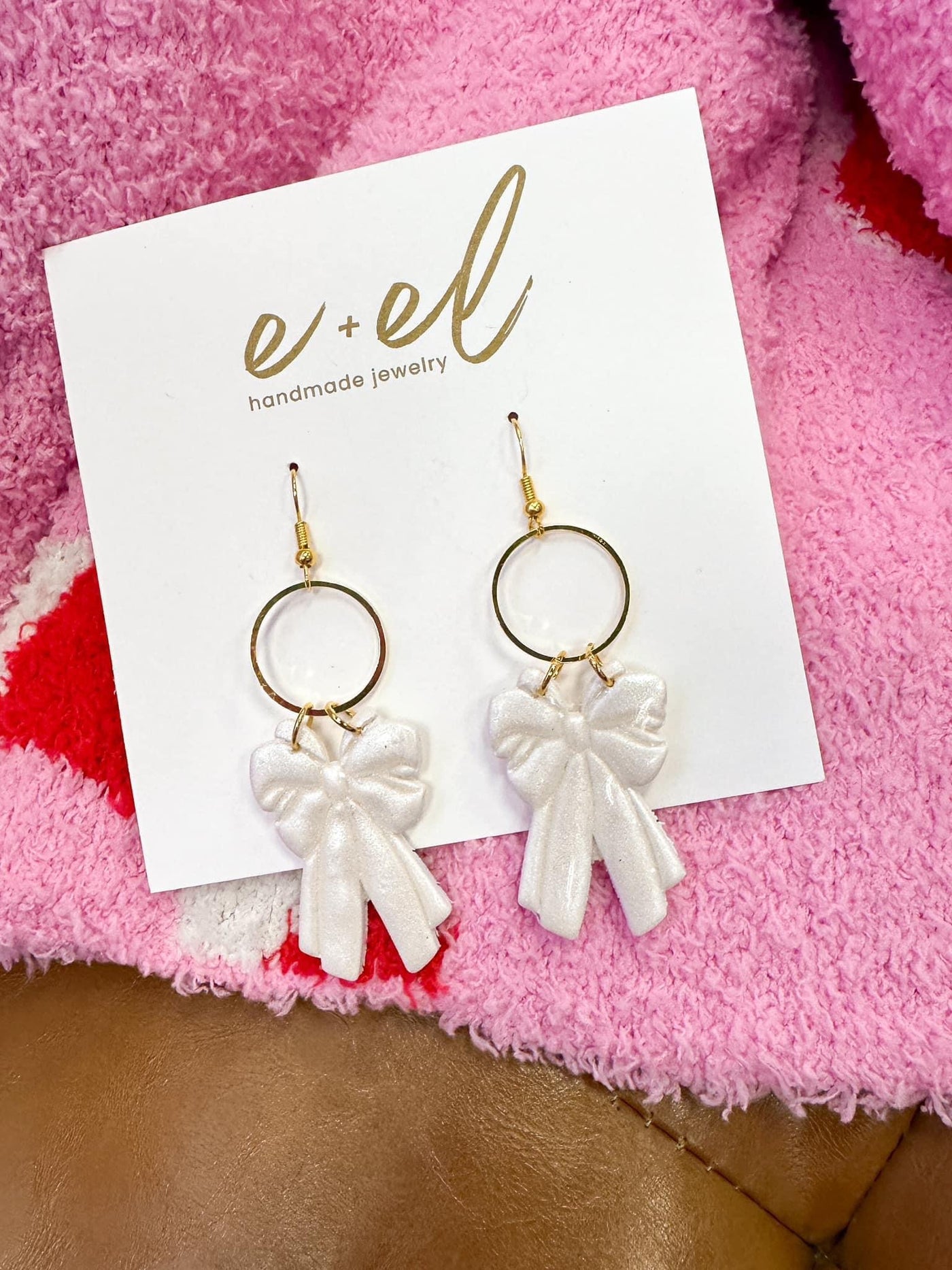 White Bow Earring by EL