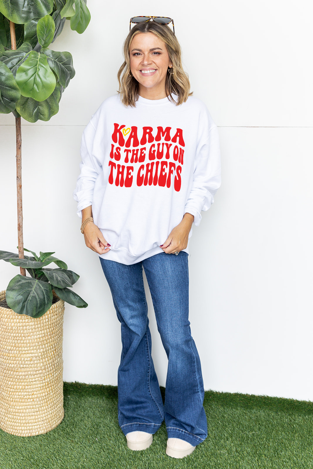 Karma Is the Guy on the Chiefs Sweatshirt