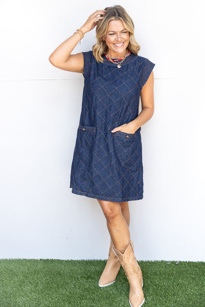 Down for anything denim Dress