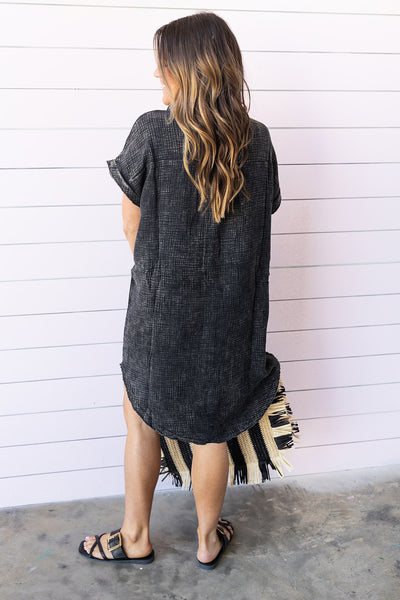 Double Down Dress - Ash Black