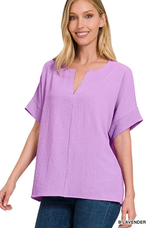 Blissful Blouse - Bright Lavender