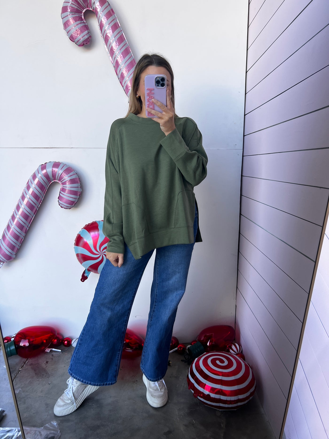 Scooby Doo Pullover - light olive