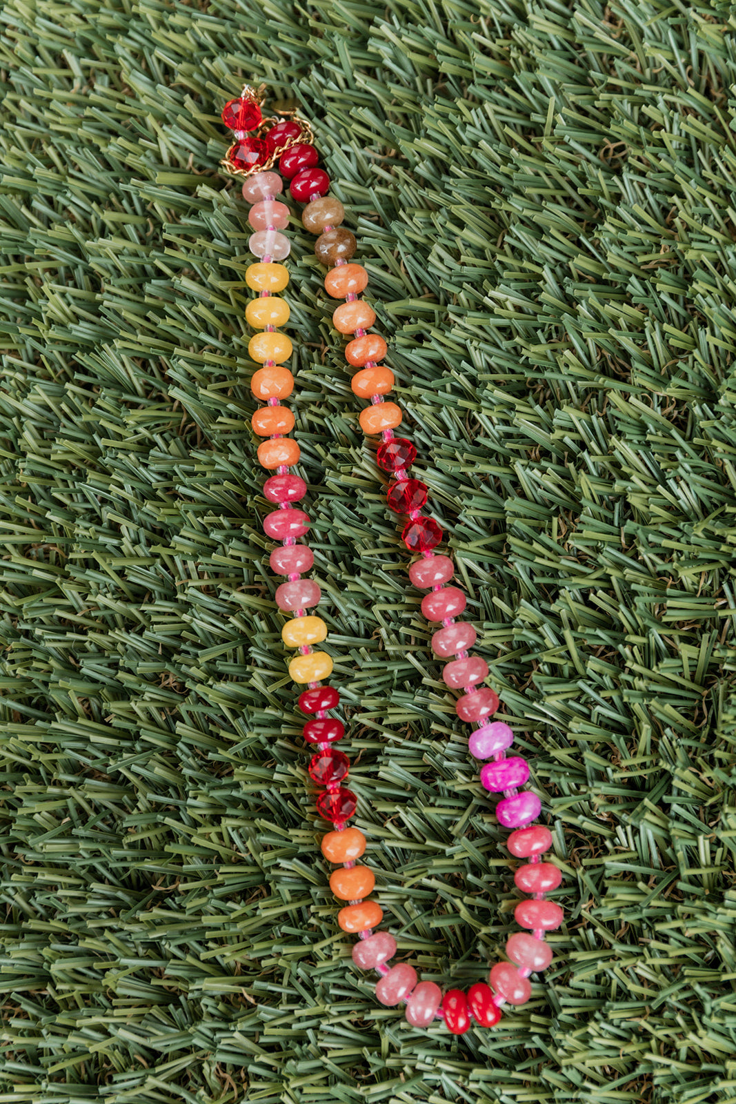 Rainbow Agate Beaded Necklace