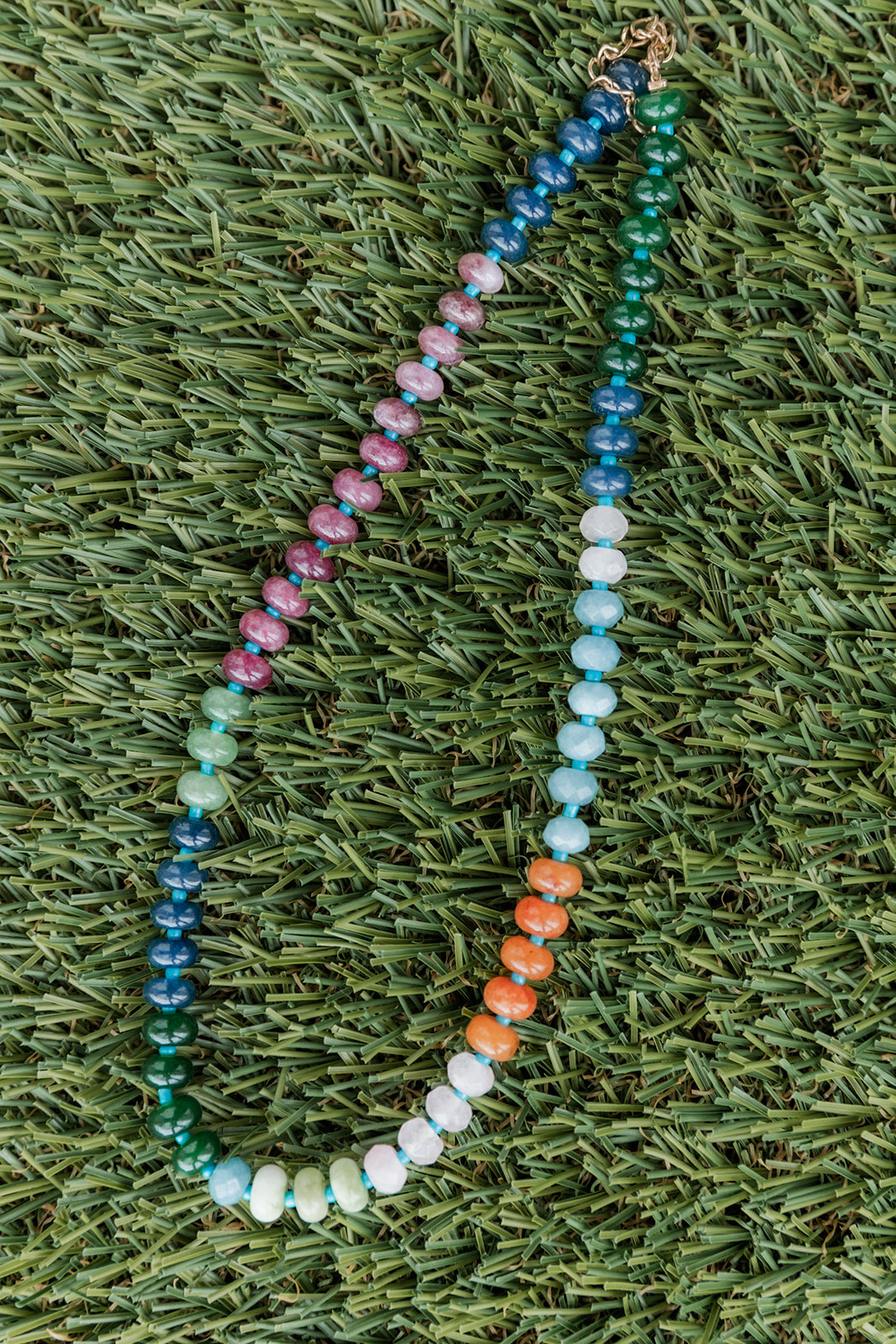 Rainbow Agate Beaded Necklace