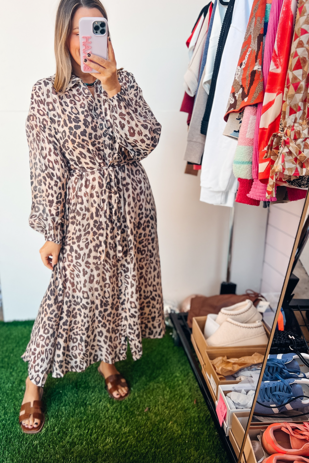 Leopard Loving Midi Dress