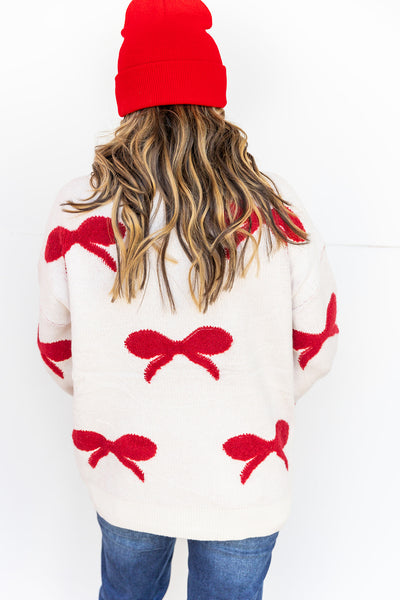 Red Ribbon Sweater