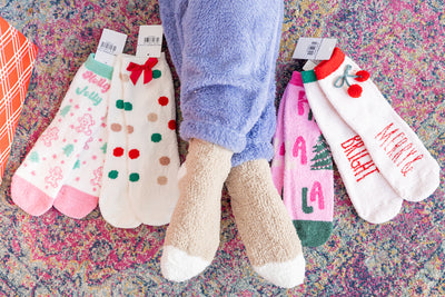 Assorted Christmas Fuzzy Sock