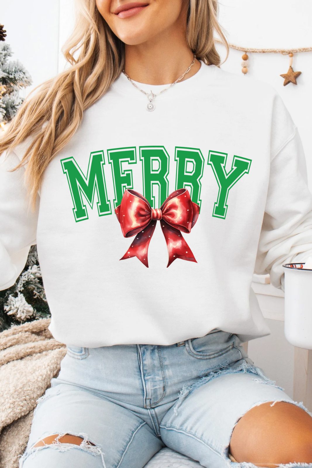 Merry with a Bow Sweatshirt