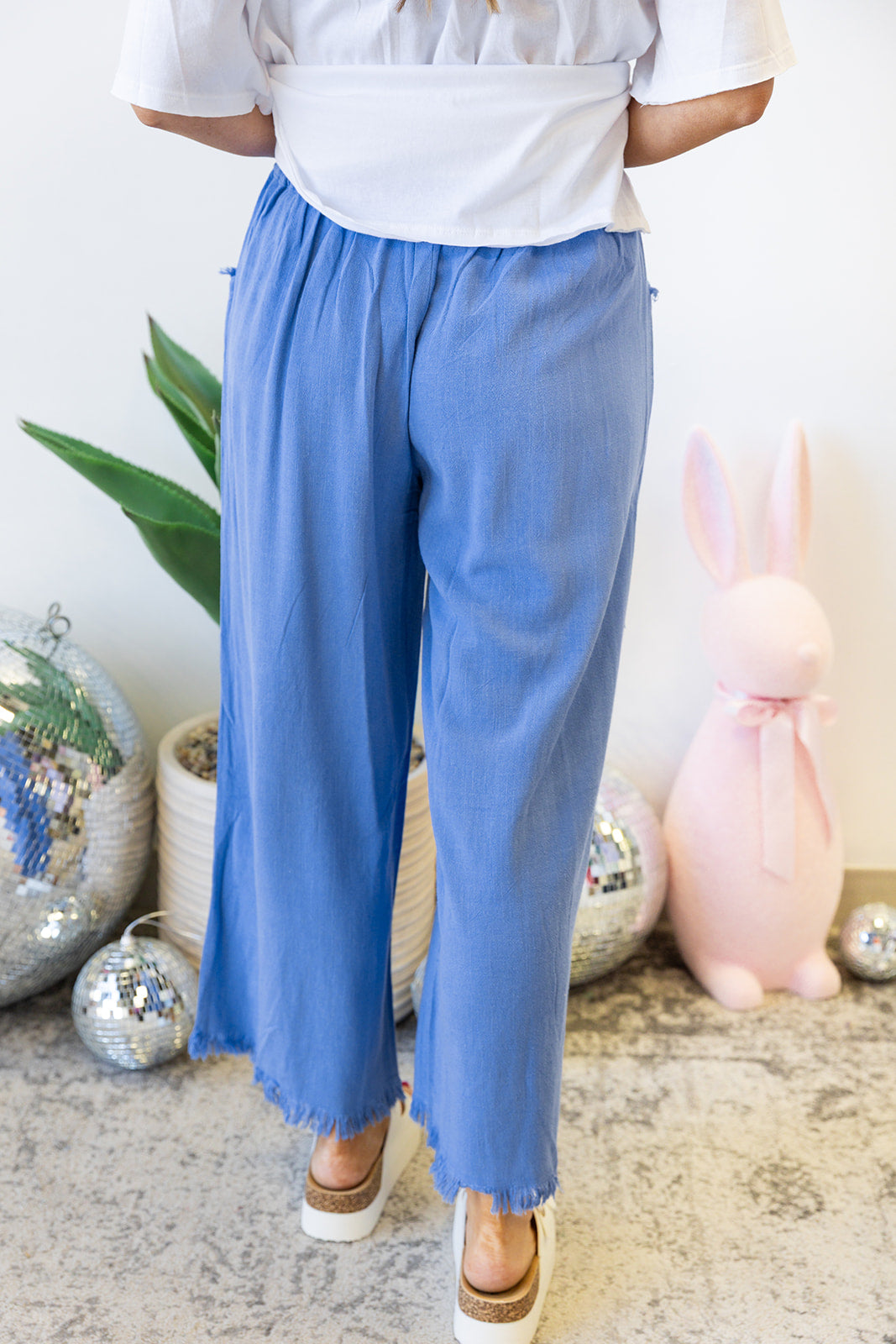 Just Relax Cropped Pants - indigo