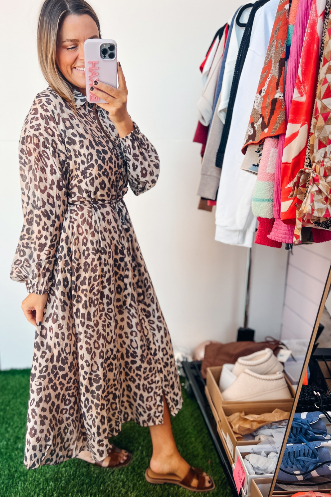 Leopard Loving Midi Dress