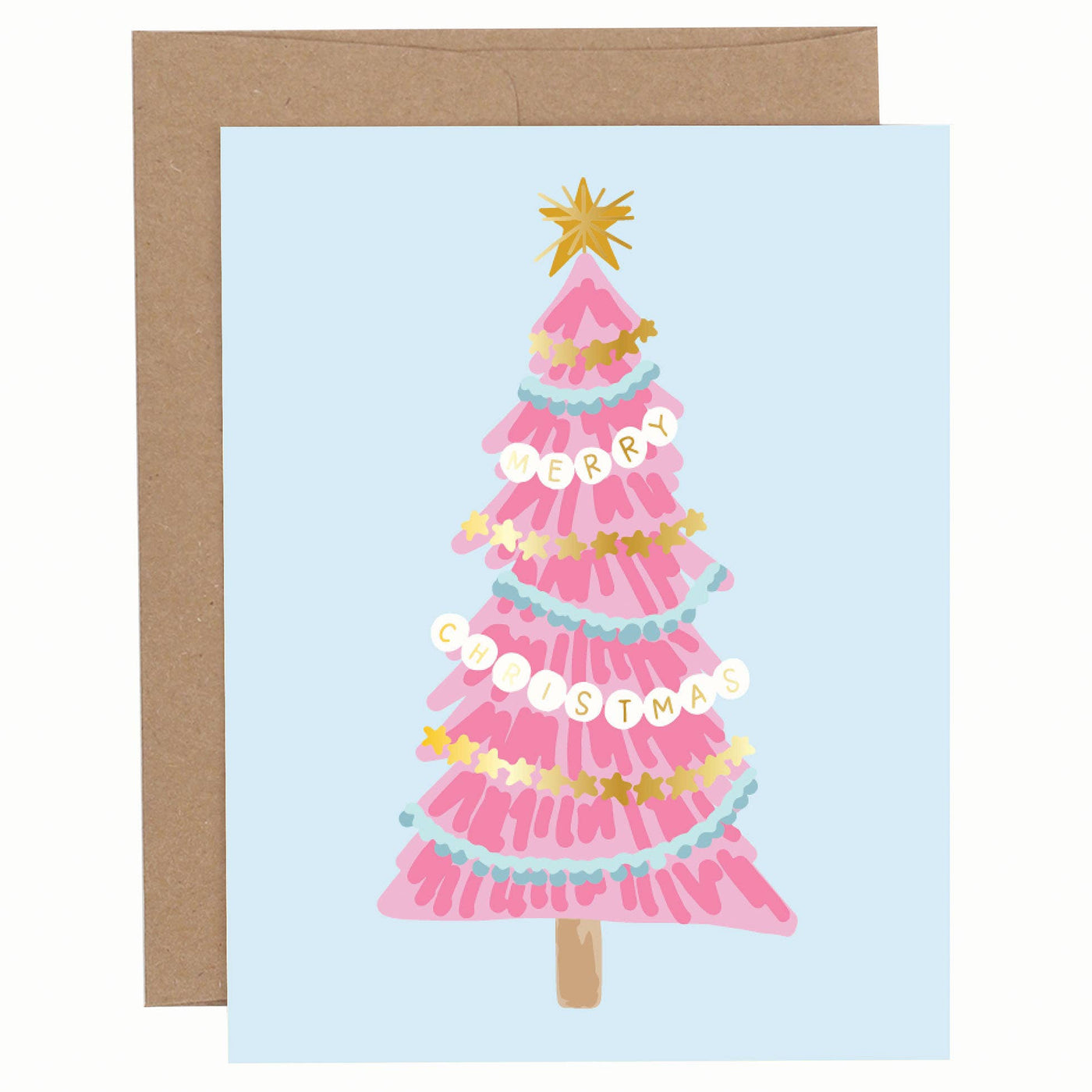 Merry Christmas Friendship Bracelet Greeting Card