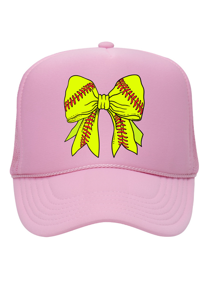 Softball Bow Trucker Hat