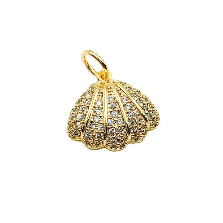 Rhinestone Clam Shell Charm