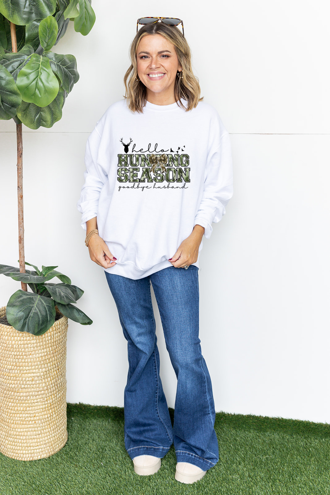 Goodbye Husband Sweatshirt - White