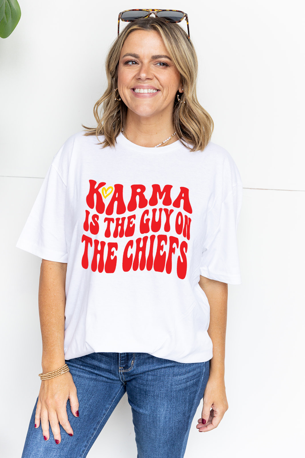 Karma is the guy on the Chiefs Tshirt