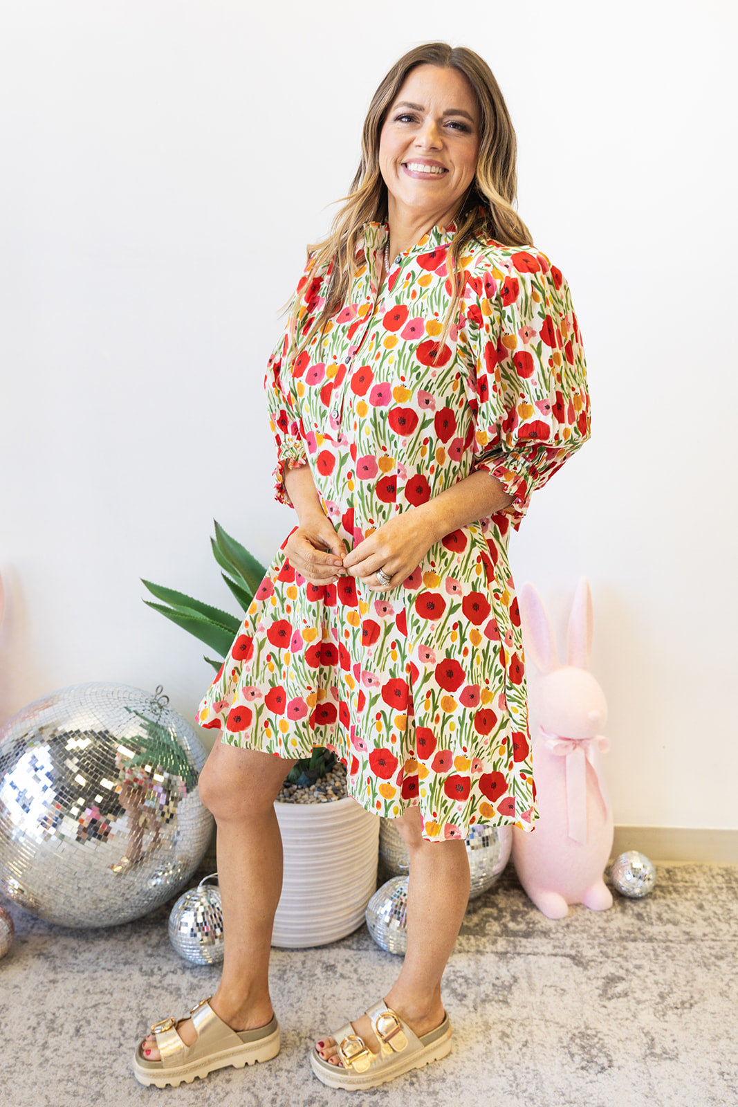 Plenty Of Poppies Dress - Red