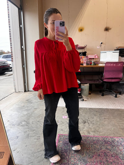 Lovely in Red Blouse