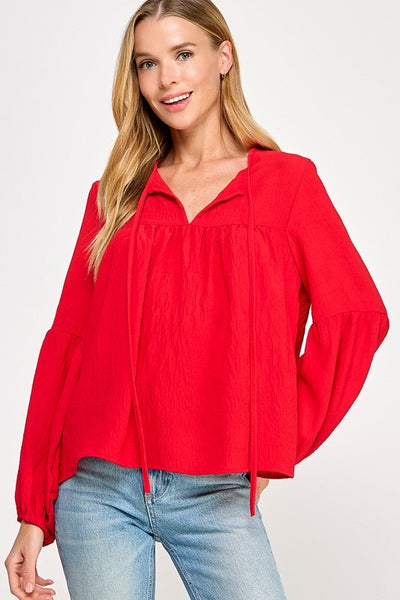 Lovely in Red Blouse