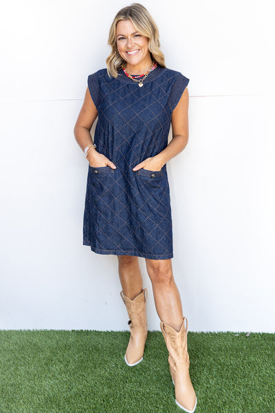 Down for anything denim Dress