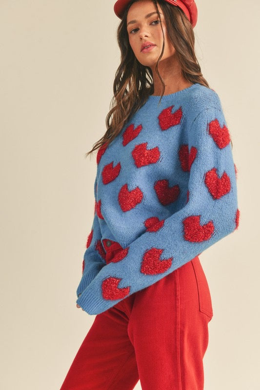 Sweetheart Sweater - French Blue