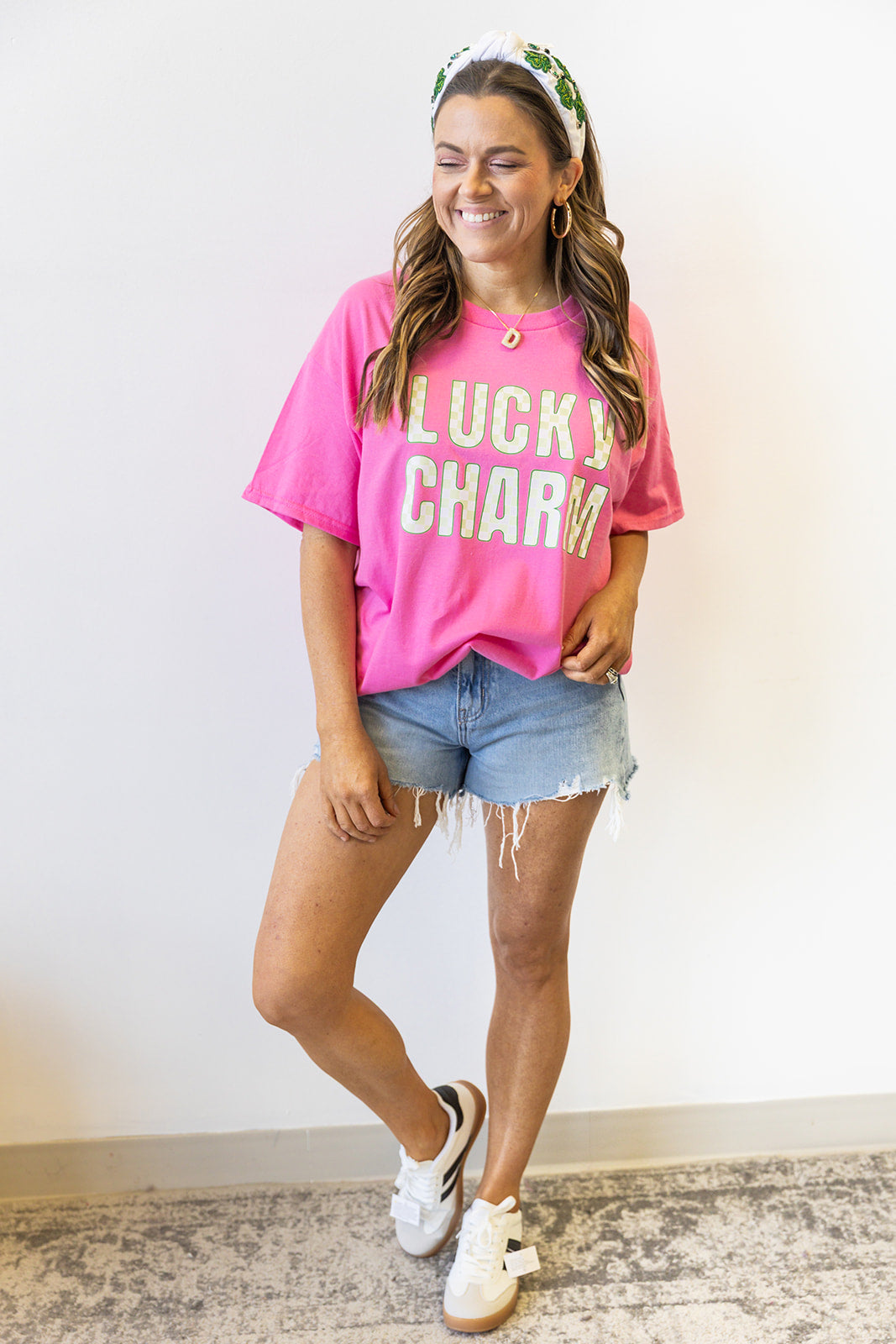 Lucky Charm Tshirt - Hot Pink