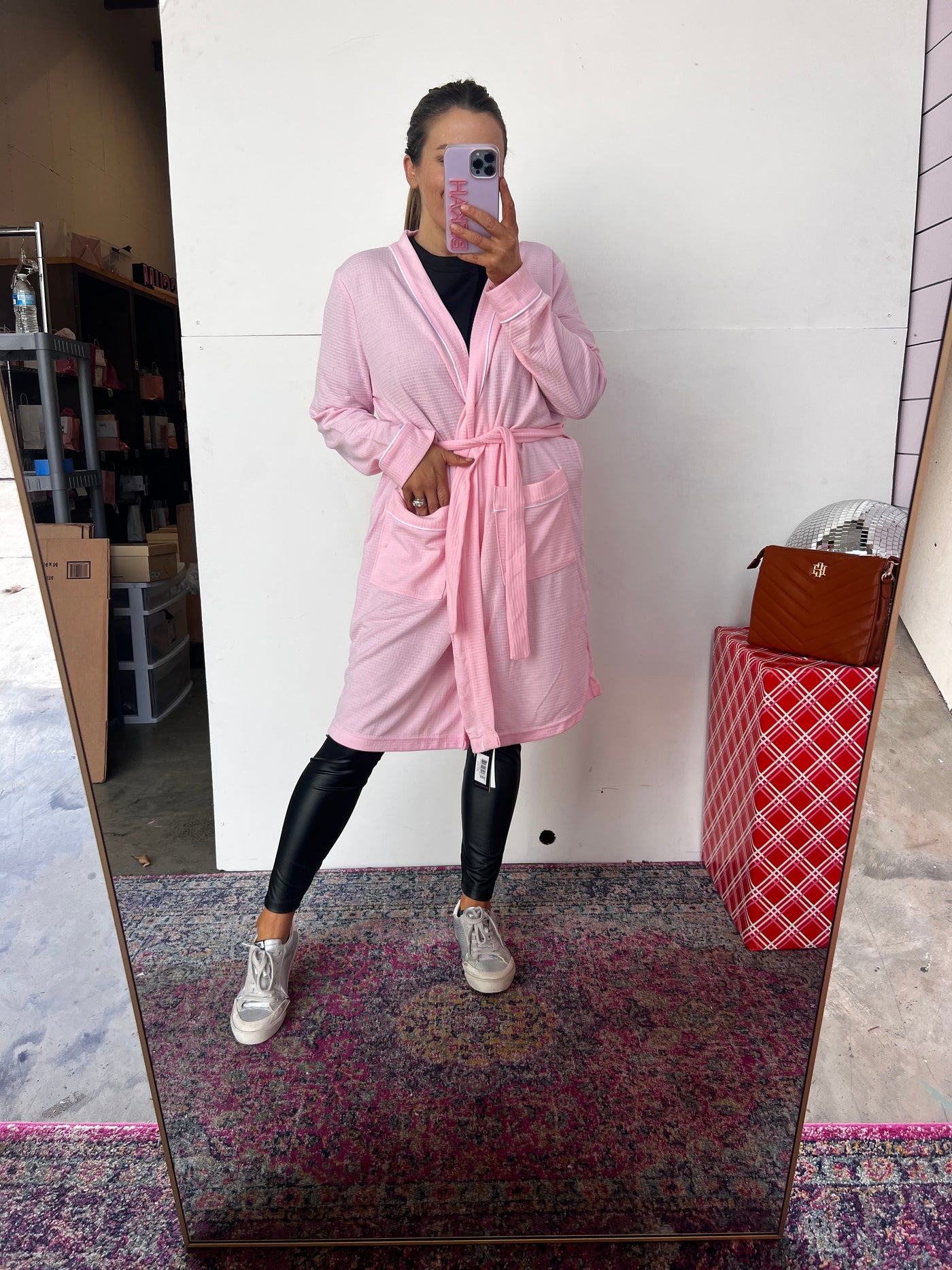 Pink Waffle Robe