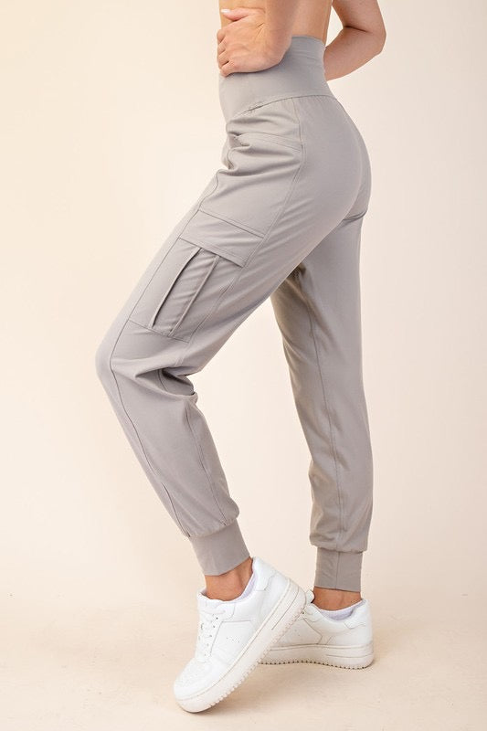 To The Finish Line Joggers - Stone Taupe