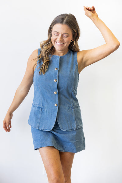 Lainey Denim Vest