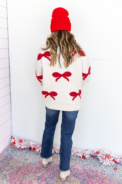 Red Ribbon Sweater