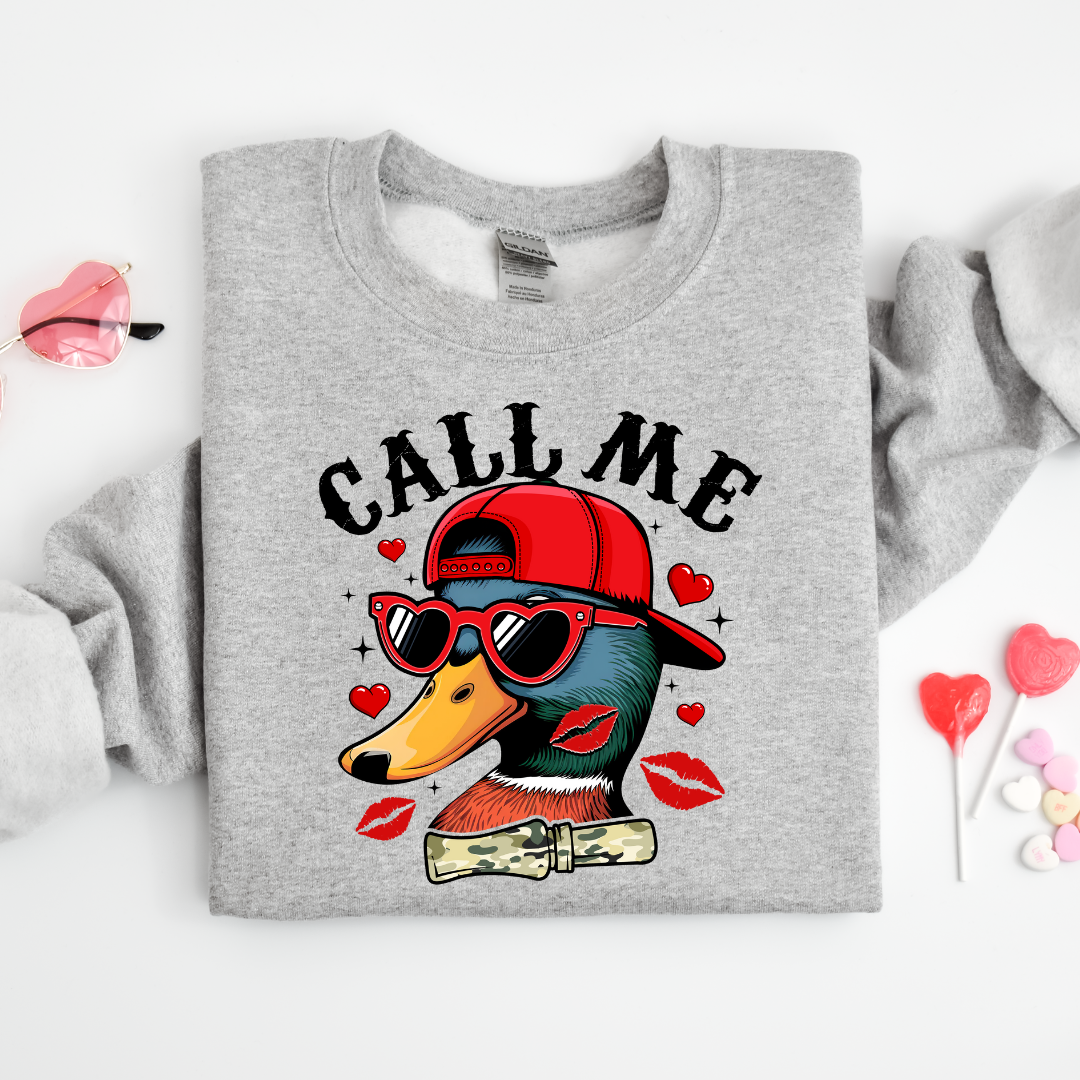 Duck Call Valentines Sweatshirt