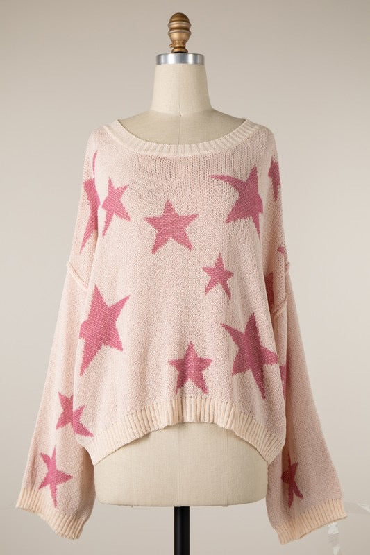 Scattered Stars Sweater - Mauve