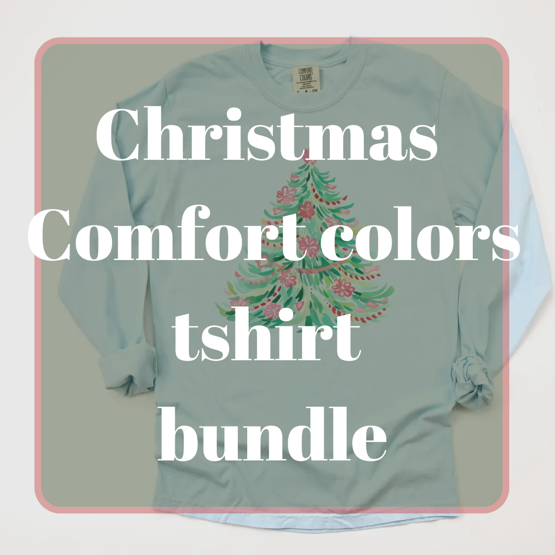 Christmas LS comfort colors Tshirt Bundle