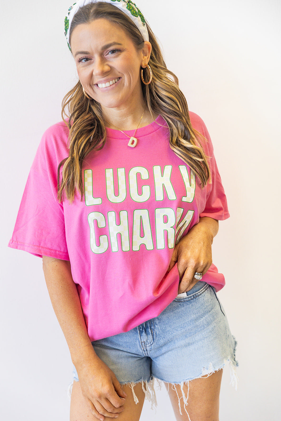 Lucky Charm Tshirt - Hot Pink