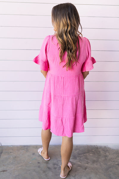 Breezy Feel Dress- Pink